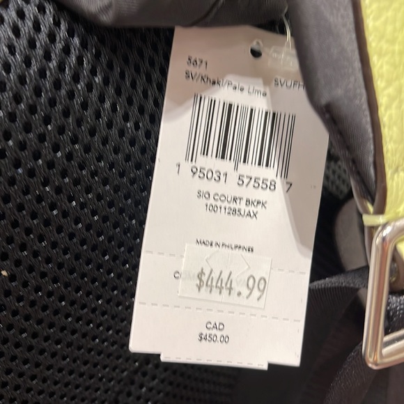 Coach Court Backpack In Signature Canvas
SV/Khaki/Pale Lime - Picture 10 of 16